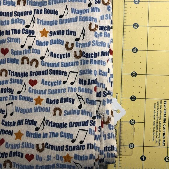 🛒$25 5 yards cotton fabric square dancing - Picture 2 of 4